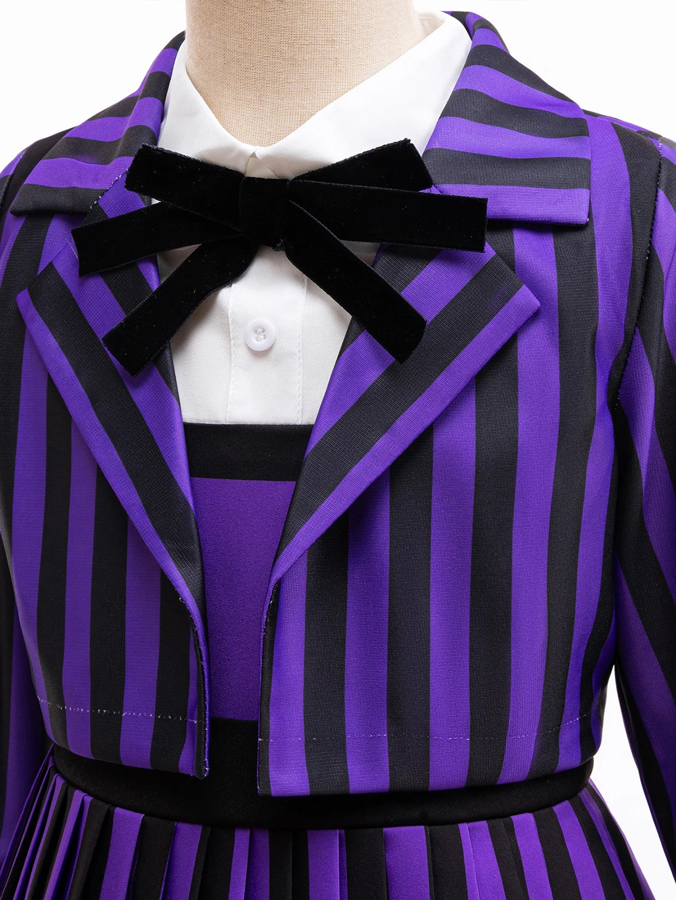 2Pcs Wednesday Addams Costume for Girls