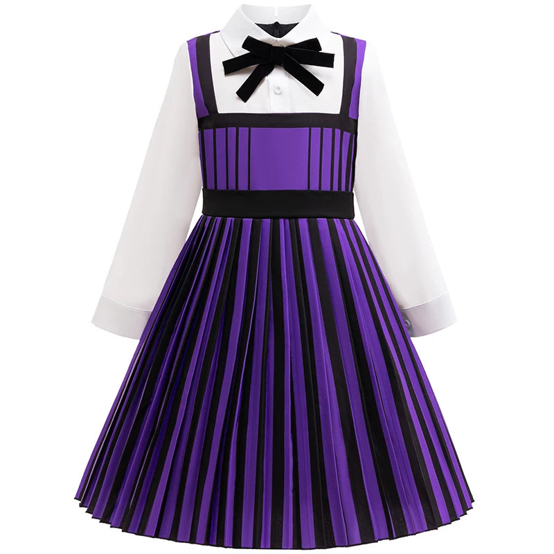 2Pcs Wednesday Addams Costume for Girls