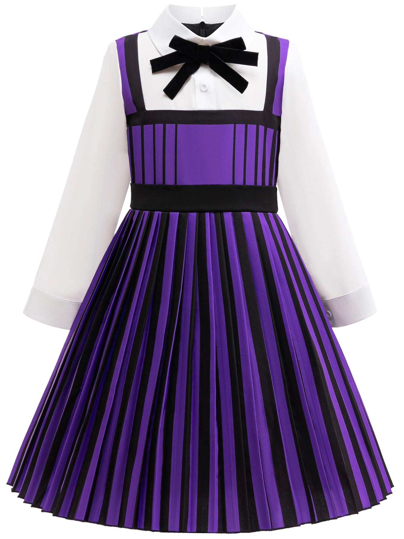 2Pcs Wednesday Addams Costume for Girls