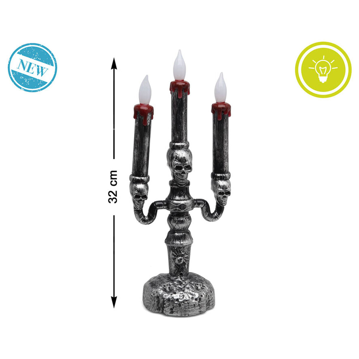 Skull Halloween Candles Lamp