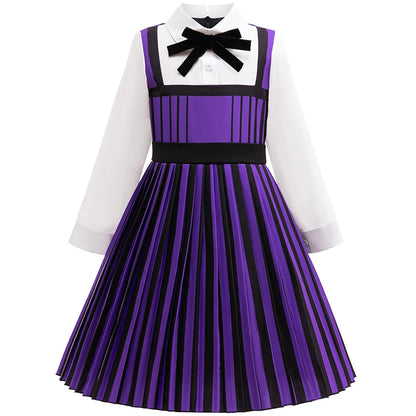 2Pcs Wednesday Addams Costume for Girls