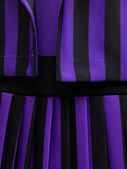 2Pcs Wednesday Addams Costume for Girls
